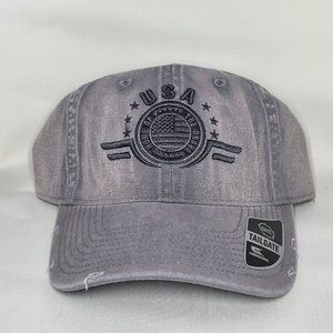 OHT TAILGATE OPERATION HAT TRICK Distressed Grey Home of the Brave Ball Cap NWT